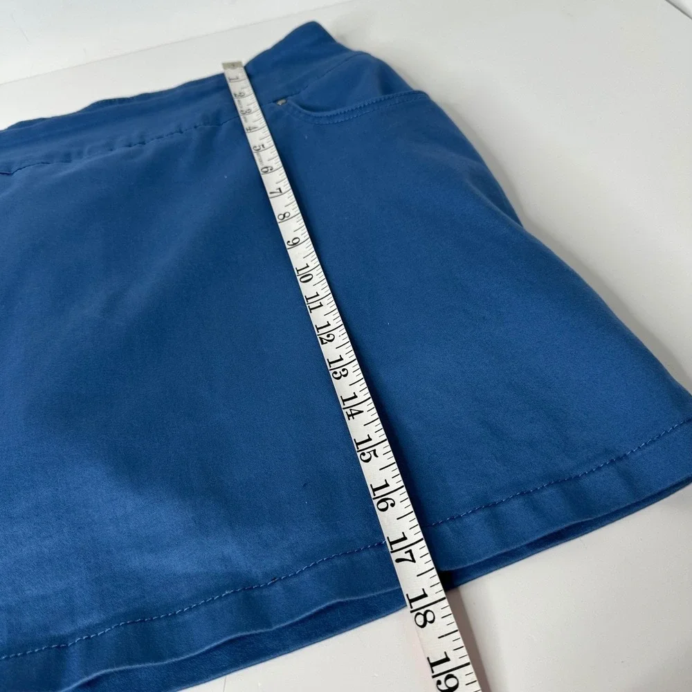 Lisette‎ L Montreal Stretch Skort Blue Pull On Skirt Shorts Golf Resort Size 12